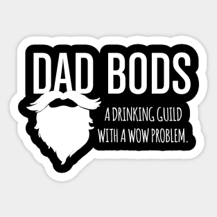 Dad Bods Logo Reprint - White Lettering Sticker